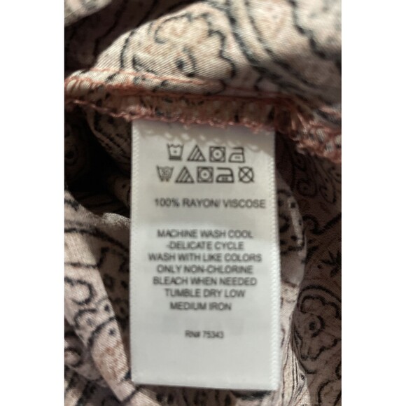 Rachel Ashwell Paisley Dress Womens Small Boho‎ Ruffle Hem Prairie Cottage Core - Picture 6 of 6